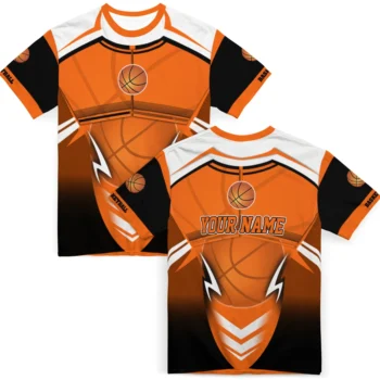 ELM Fashion V1 31 basketball logo 3d tshirt customized futuristic armor orange black white fashion forward