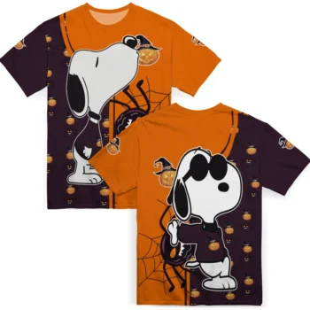 ELM Fashion V1 39 pumpkin halloween 3d tshirt snoopy graphic orange fashion forward